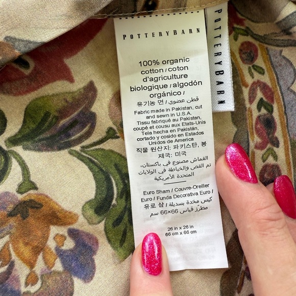 Pottery Barn Ivana Pillow Sham 26”x26” NWOT - Picture 7 of 12